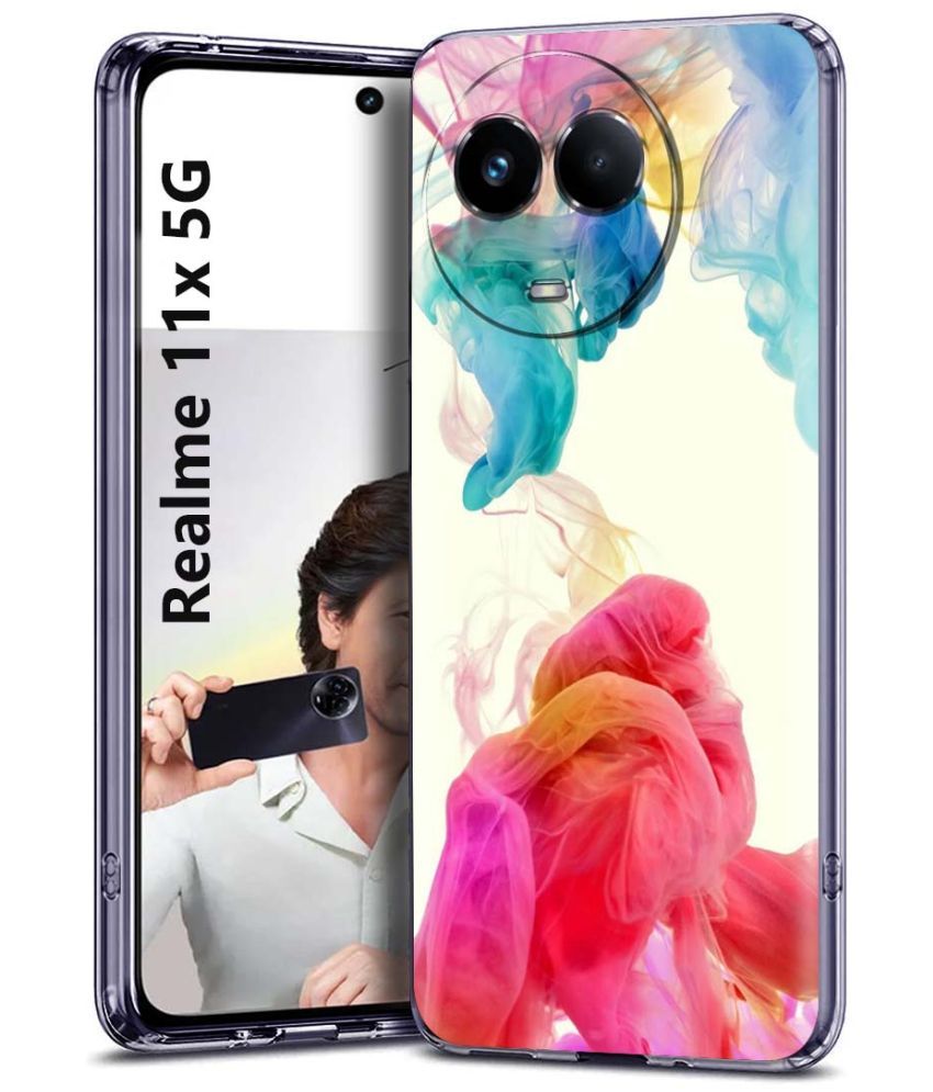     			Fashionury Multicolor Printed Back Cover Silicon Compatible For Realme 11X 5G ( Pack of 1 )