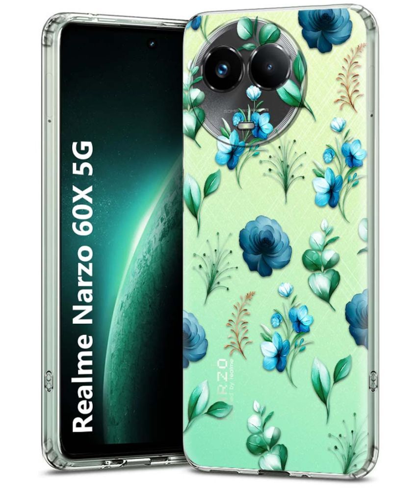     			Fashionury Multicolor Printed Back Cover Silicon Compatible For Realme Narzo 60x 5G ( Pack of 1 )