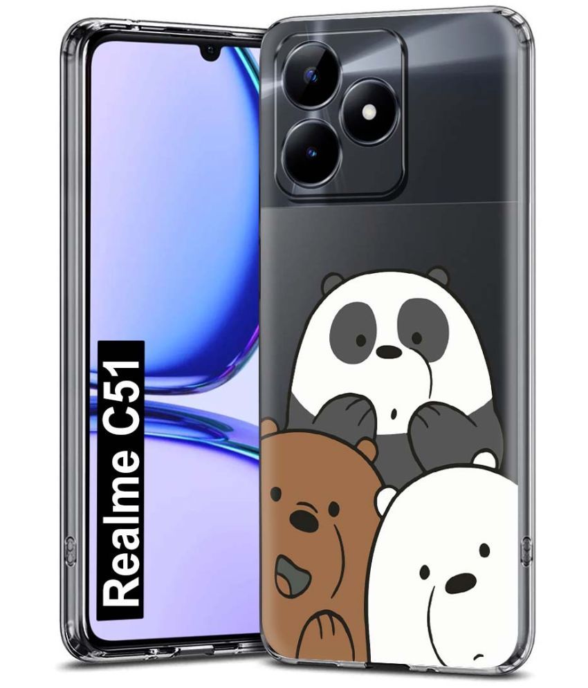     			Fashionury Multicolor Printed Back Cover Silicon Compatible For Realme C51 ( Pack of 1 )