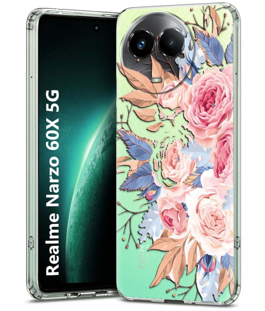     			Fashionury Multicolor Printed Back Cover Silicon Compatible For Realme Narzo 60x 5G ( Pack of 1 )