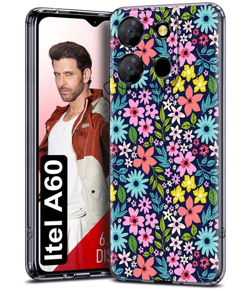     			Fashionury Multicolor Printed Back Cover Silicon Compatible For iTel A60 ( Pack of 1 )