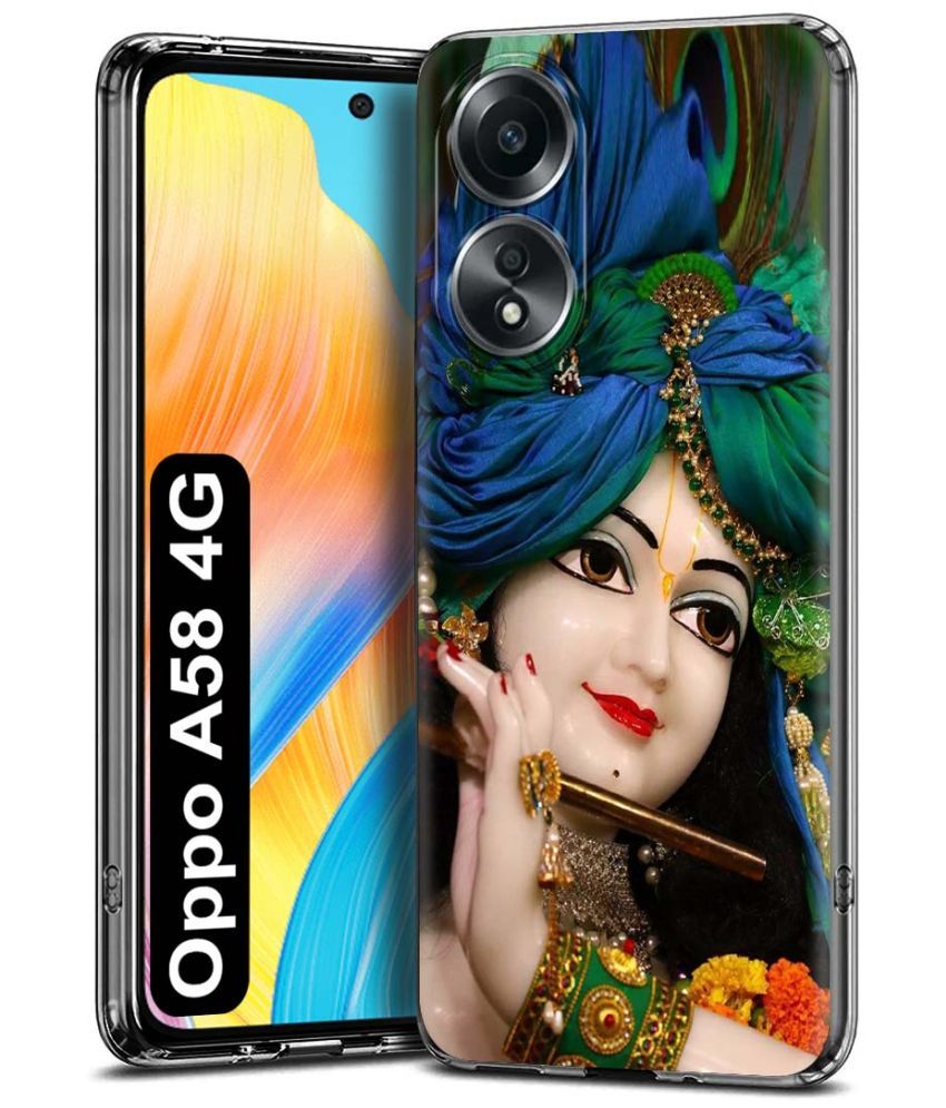     			Fashionury Multicolor Printed Back Cover Silicon Compatible For Oppo A58 4G ( Pack of 1 )