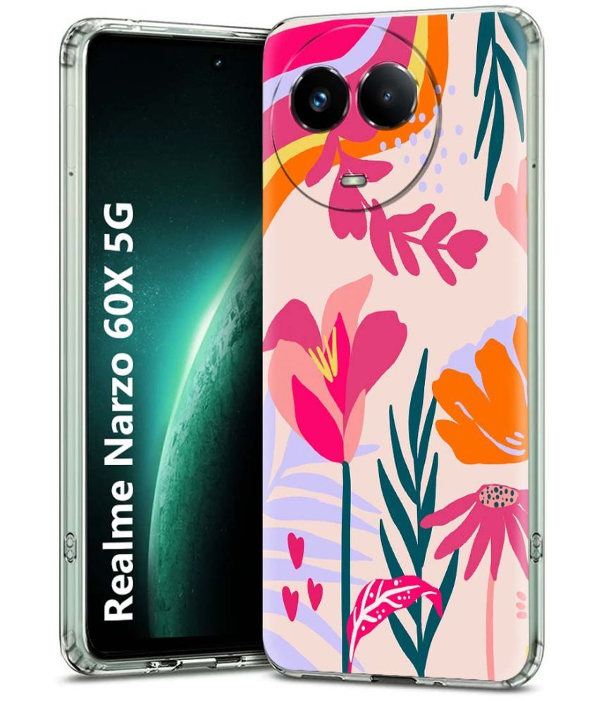     			Fashionury Multicolor Printed Back Cover Silicon Compatible For Realme Narzo 60x 5G ( Pack of 1 )