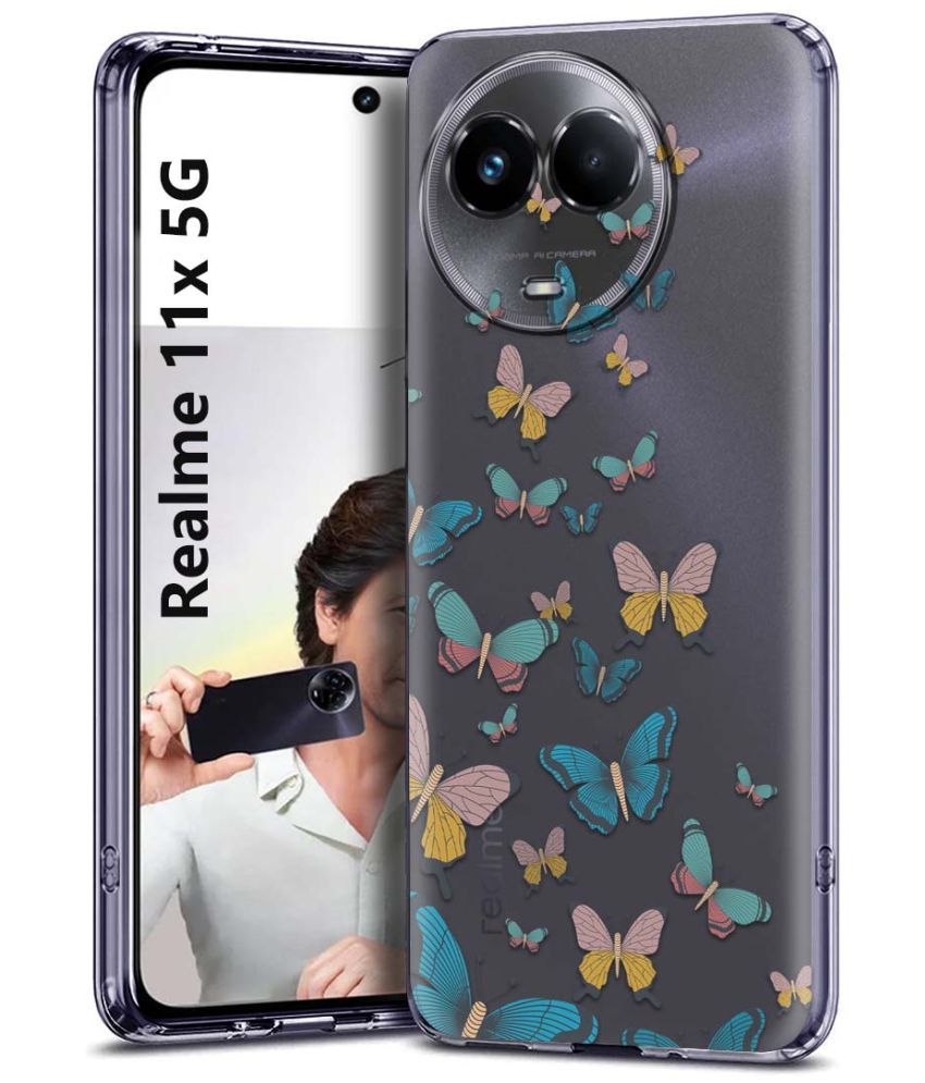     			Fashionury Multicolor Printed Back Cover Silicon Compatible For Realme 11X 5G ( Pack of 1 )