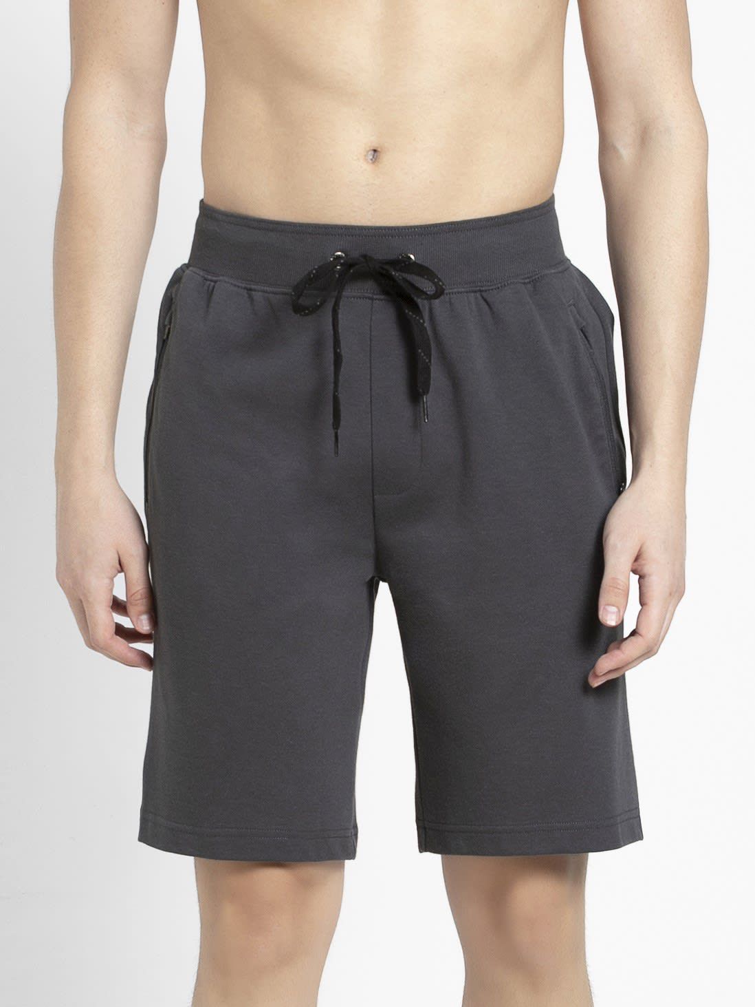     			Jockey AM14 Men's Super Combed Cotton Rich Shorts with Zipper Pockets - Graphite