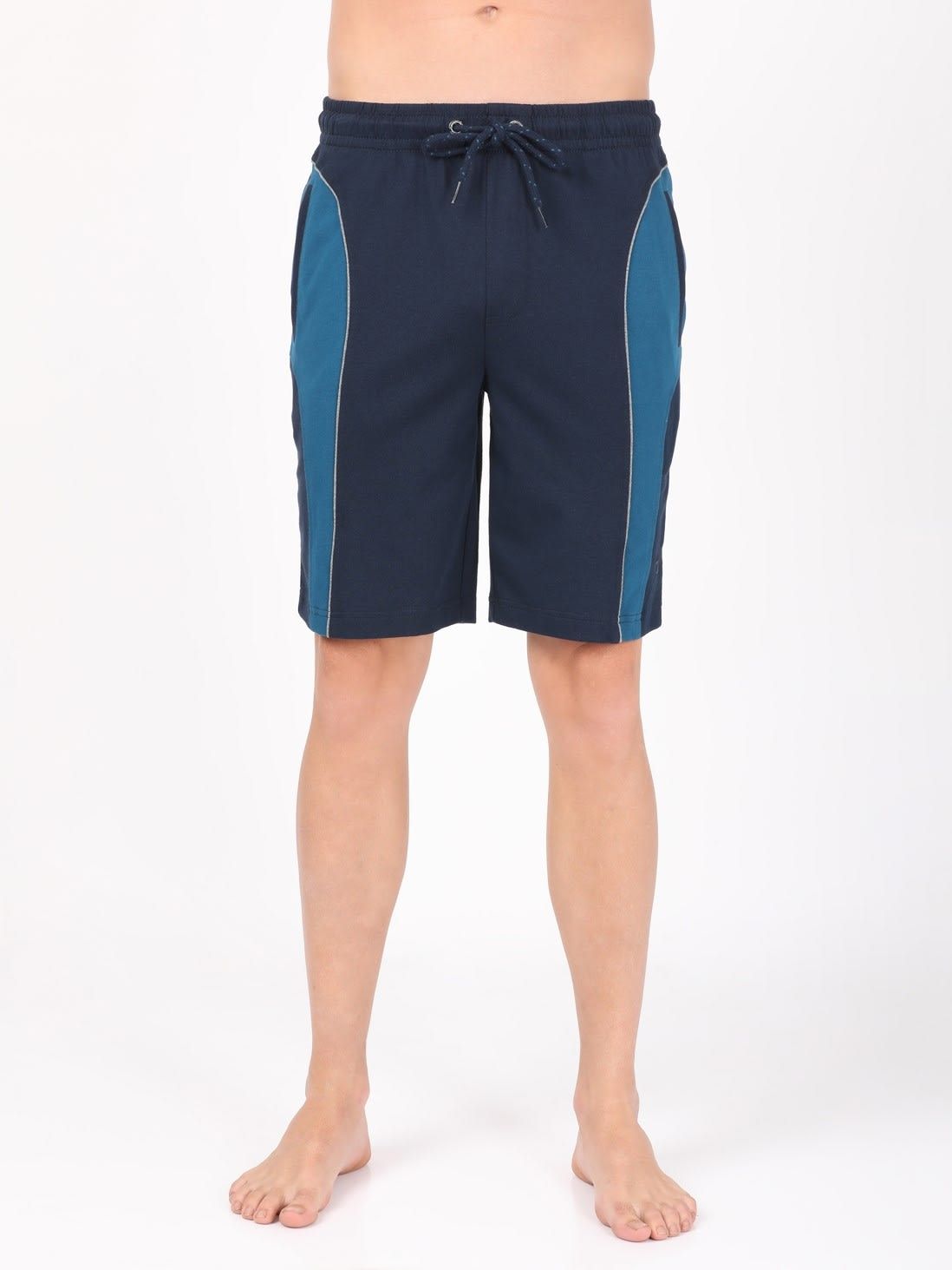     			Jockey 9411 Men's Super Combed Cotton Rich Straight Fit Solid Shorts - Navy & Steller