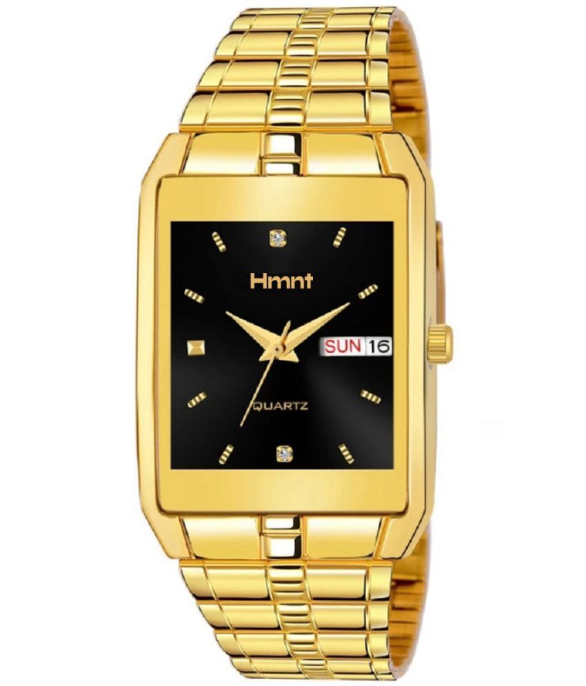     			hmnt Gold Metal Analog Men's Watch