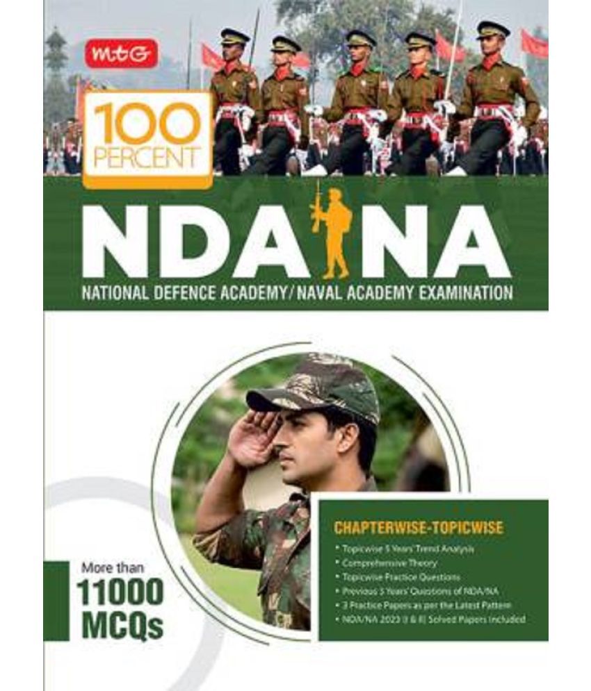     			100 Percent NDA-NA Previous 5 Years Chapterwise Topicwise Solved Papers (NDA/NA PYQ Book) | Comprehensive Theory with 11000+ MCQs Available For National Defence Academy / Naval Academy 2024 Exam