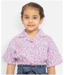 Nauti Nati Pack of 1 Girls Polyester Shirt ( Multicolor )