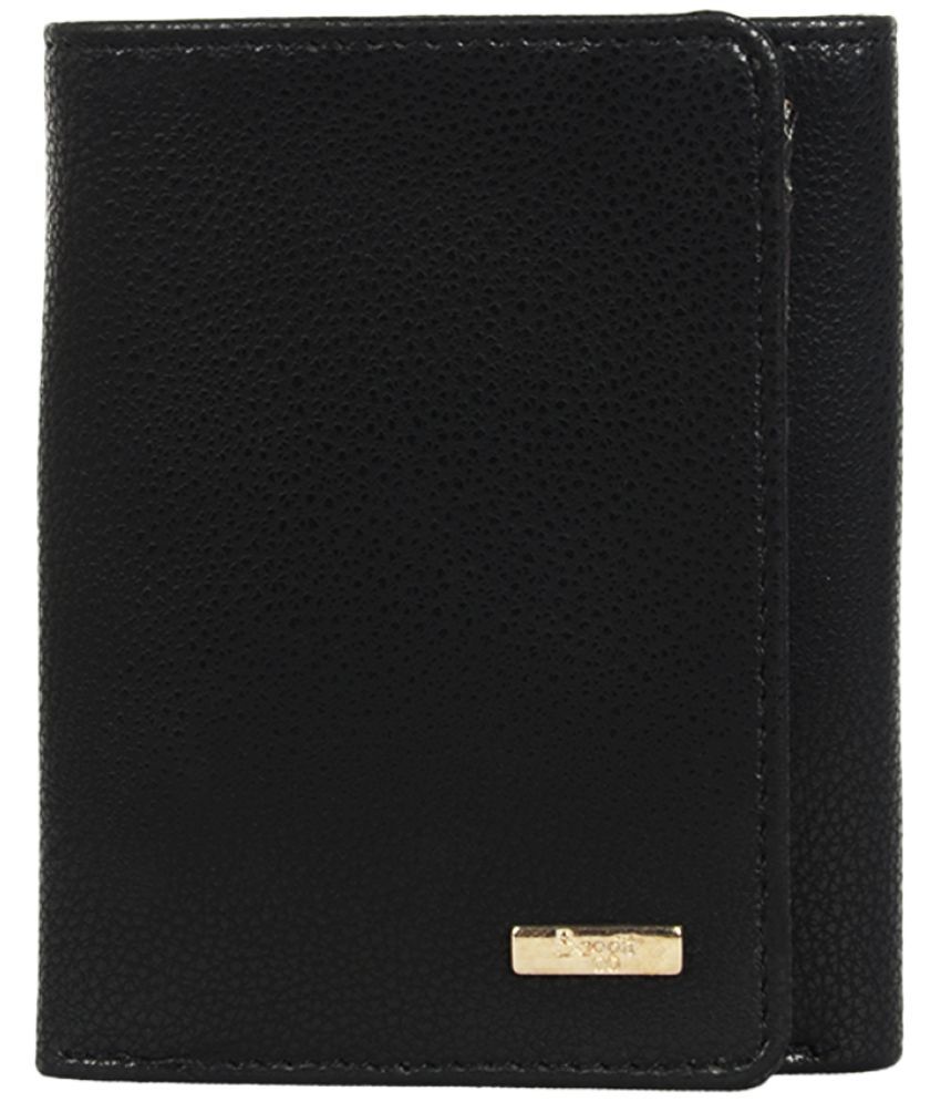    			Baggit Black Faux Leather Men's Three fold Wallet ( Pack of 1 )