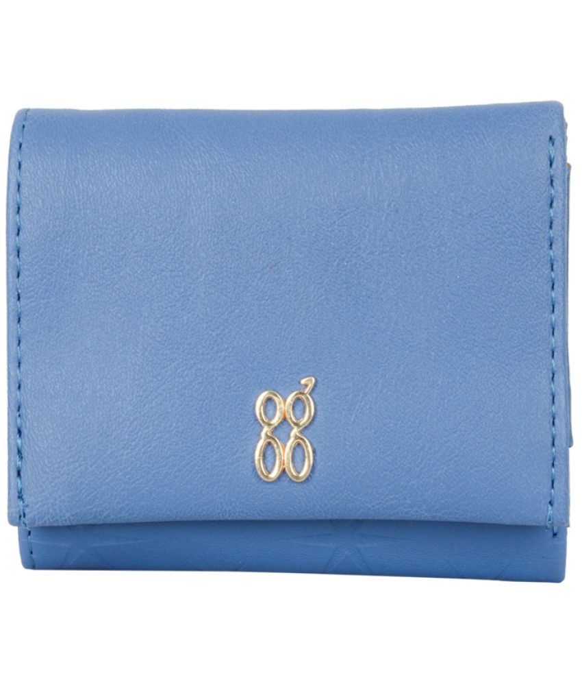     			Baggit Faux Leather Blue Women's Three fold Wallet ( Pack of 1 )