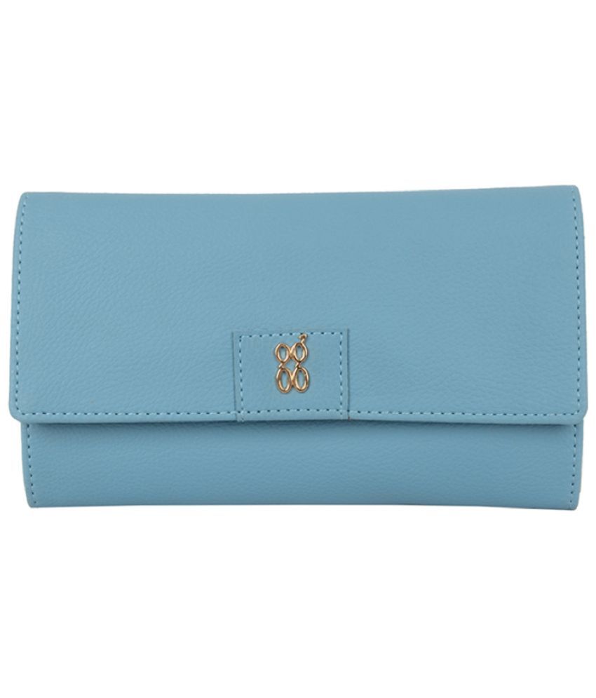     			Baggit Faux Leather Blue Women's Three fold Wallet ( Pack of 1 )