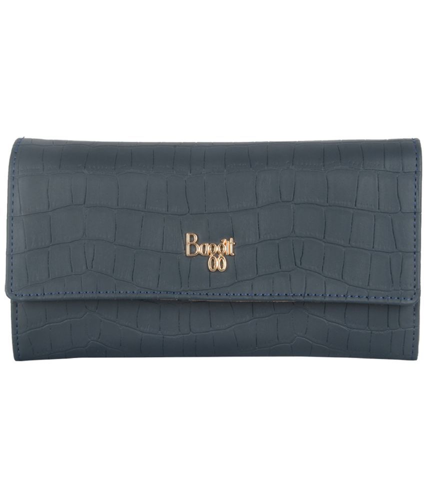     			Baggit Faux Leather Blue Women's Three fold Wallet ( Pack of 1 )