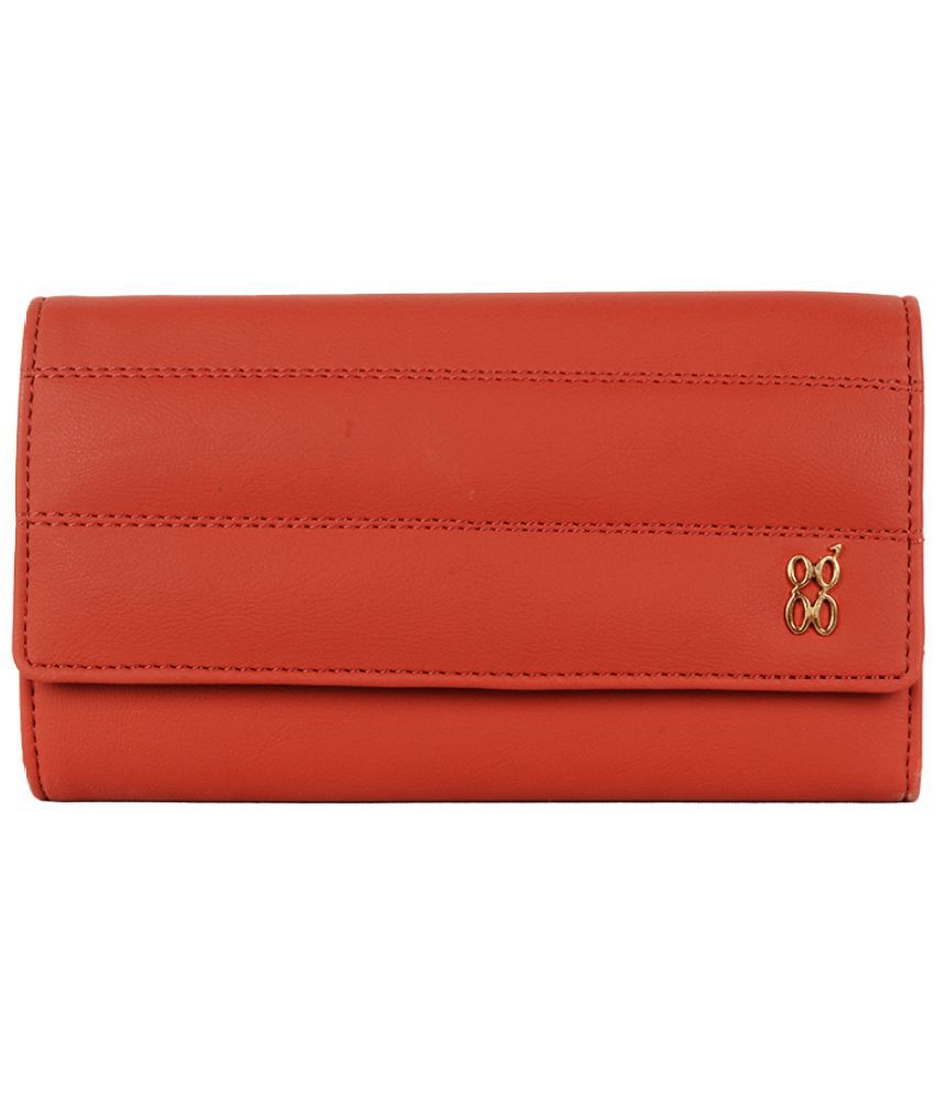     			Baggit Faux Leather Red Women's Three fold Wallet ( Pack of 1 )