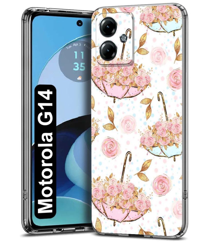     			Fashionury Multicolor Printed Back Cover Silicon Compatible For Motorola G14 ( Pack of 1 )