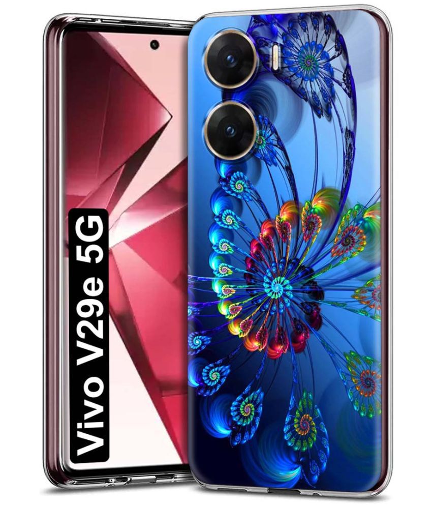     			Fashionury Multicolor Printed Back Cover Silicon Compatible For Vivo V29e ( Pack of 1 )