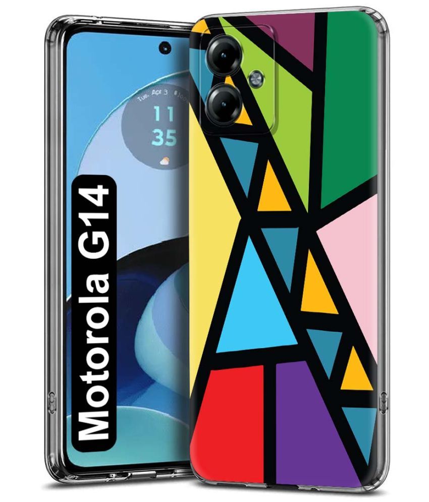     			Fashionury Multicolor Printed Back Cover Silicon Compatible For Motorola G14 ( Pack of 1 )