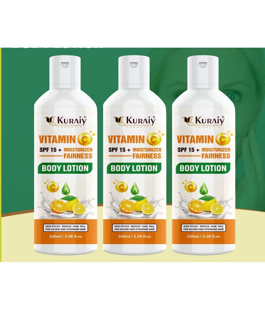     			KURAIY Beautiful Vitamin C Body Lotion Whitening Body Moisrurizer Lotion Pack Of 3