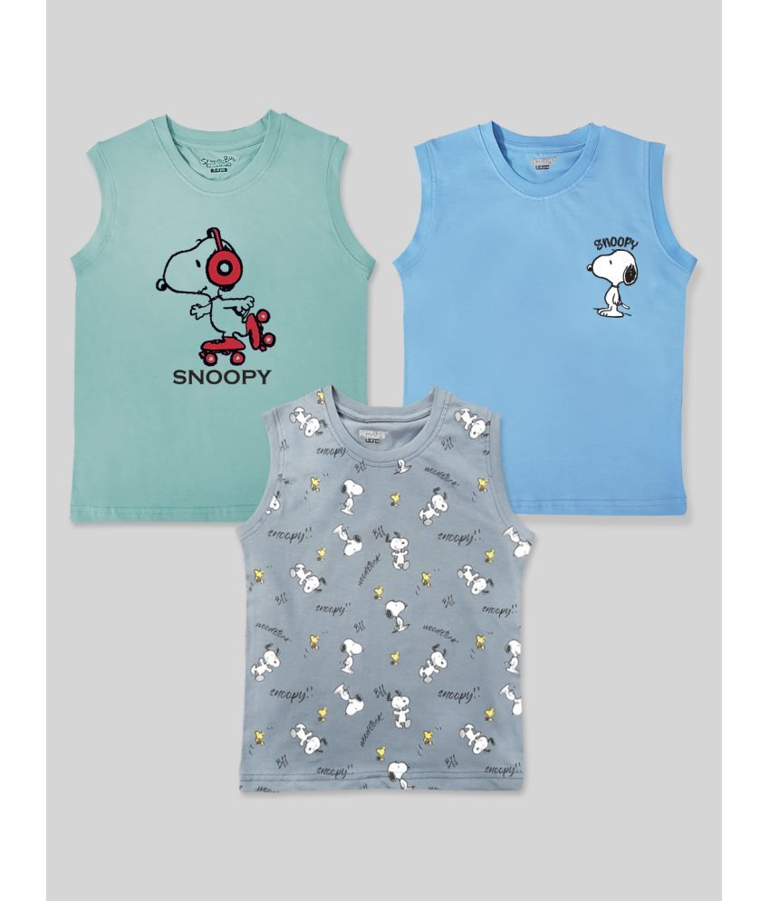     			MINUTE MIRTH Grey Cotton Boy's T-Shirt ( Pack of 3 )