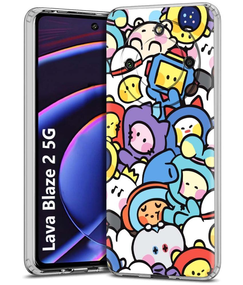     			NBOX Multicolor Printed Back Cover Silicon Compatible For Lava Blaze 2 ( Pack of 1 )