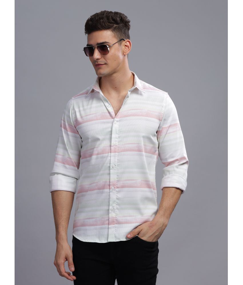     			Paul Street Polyester Slim Fit Striped Full Sleeves Men's Casual Shirt - Multi ( Pack of 1 )