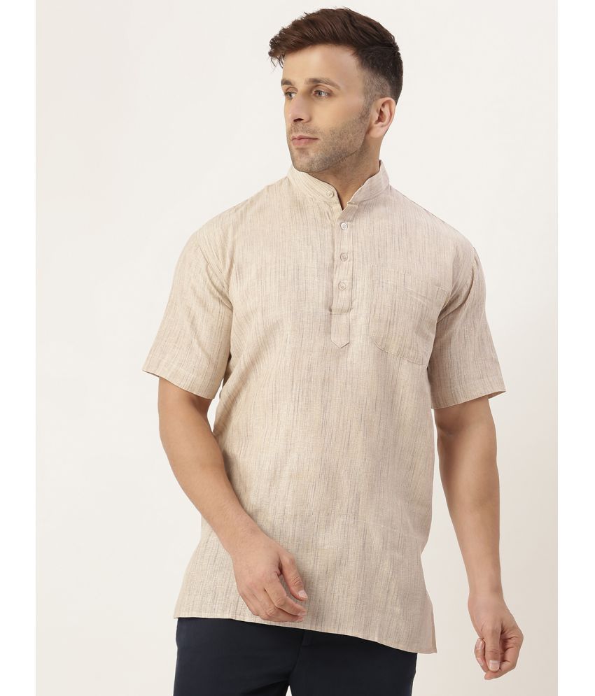     			RIAG Off-White Cotton Men's Shirt Style Kurta ( Pack of 1 )