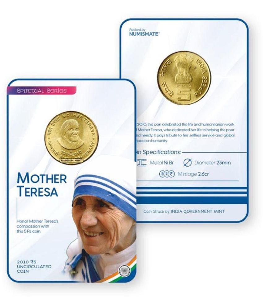     			Rs.5 Mother Teresa Commemorative Coin Card – Special Edition