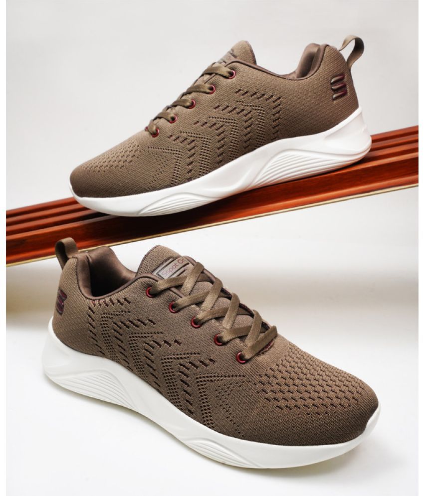     			Sspot On SSPOT ON BOOST-51 Brown Men's Sports Running Shoes