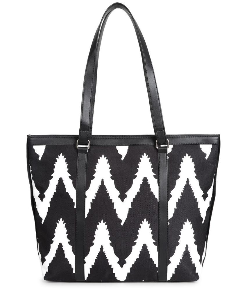     			Style Smith Black Canvas Tote Bag