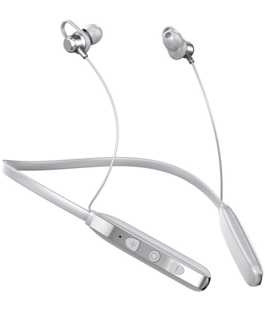     			Tecsox In-the-ear Bluetooth Headset with Upto 25h Talktime Deep Bass - White