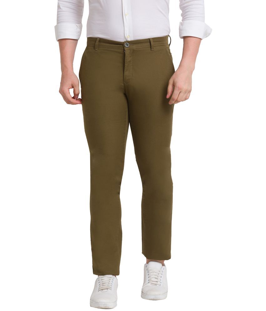     			Colorplus Slim Flat Men's Formal Trouser - Green ( Pack of 1 )