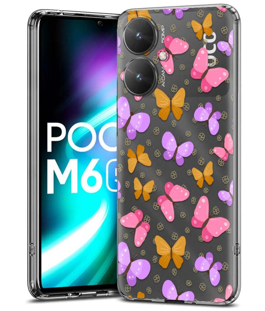     			NBOX Multicolor Printed Back Cover Silicon Compatible For Poco M6 5G ( Pack of 1 )