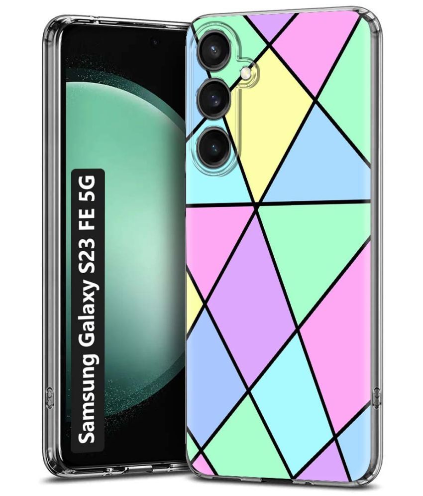     			NBOX Multicolor Printed Back Cover Silicon Compatible For Samsung Galaxy S23 FE 5G ( Pack of 1 )