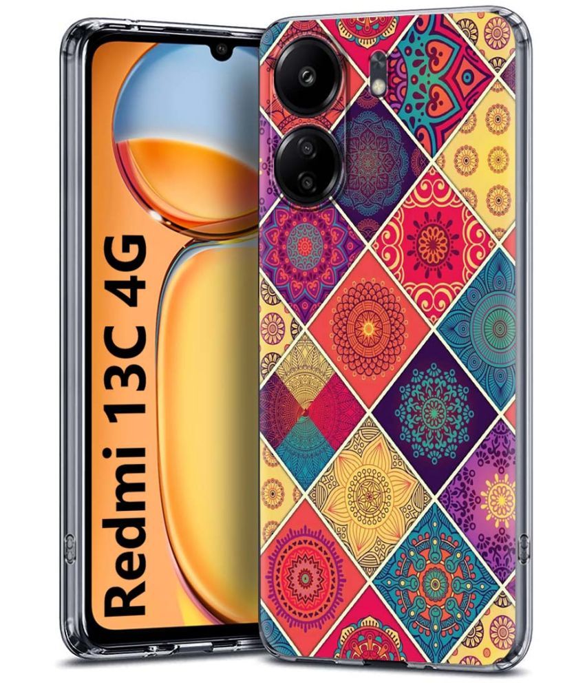     			NBOX Multicolor Printed Back Cover Silicon Compatible For Redmi 13C 4G ( Pack of 1 )