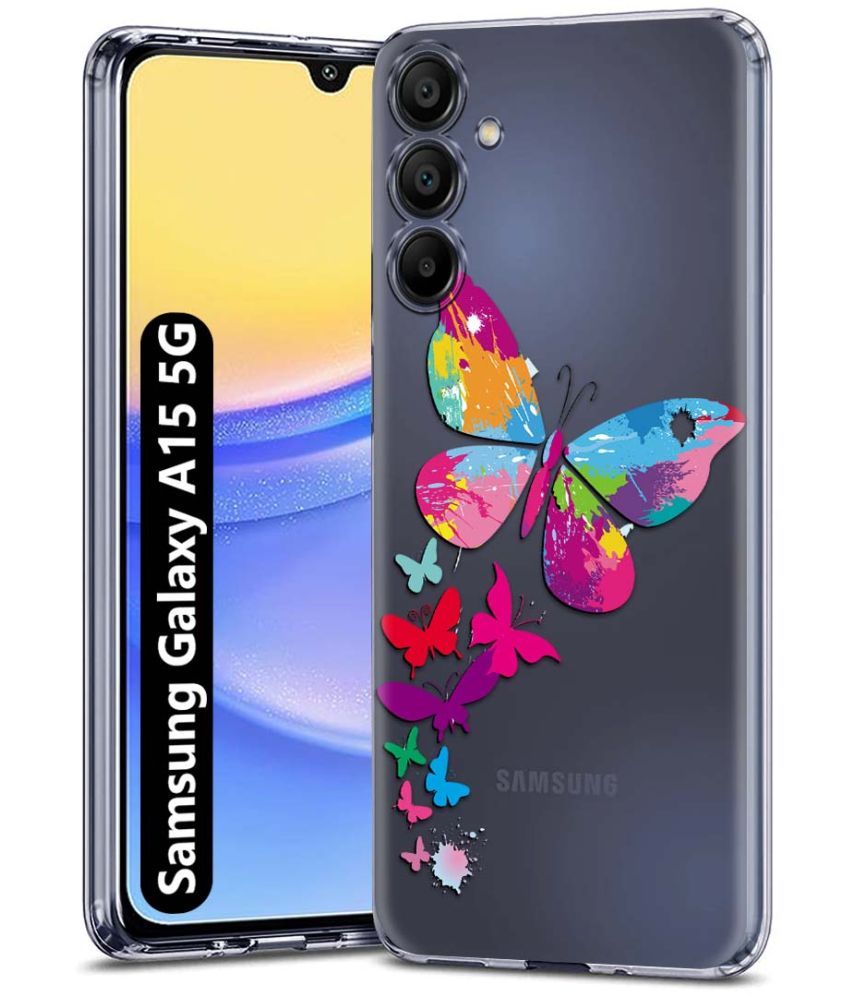     			NBOX Multicolor Printed Back Cover Silicon Compatible For Samsung Galaxy A15 ( Pack of 1 )