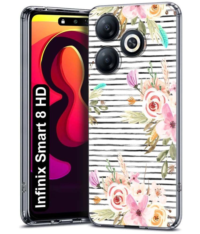     			NBOX Multicolor Printed Back Cover Silicon Compatible For Infinix Smart 8 HD ( Pack of 1 )