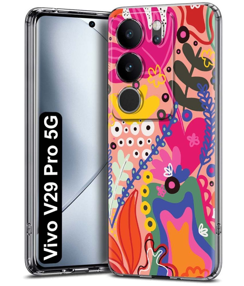     			NBOX Multicolor Printed Back Cover Silicon Compatible For Vivo V29 Pro 5G ( Pack of 1 )