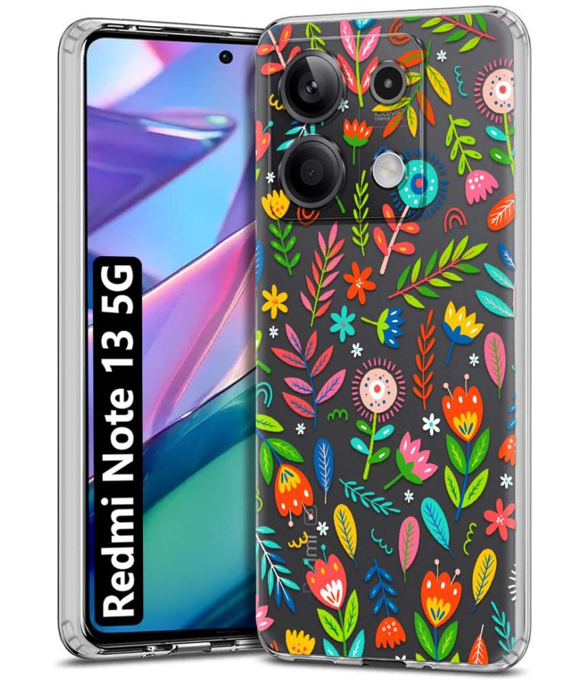     			NBOX Multicolor Printed Back Cover Silicon Compatible For Redmi Note 13 5G ( Pack of 1 )