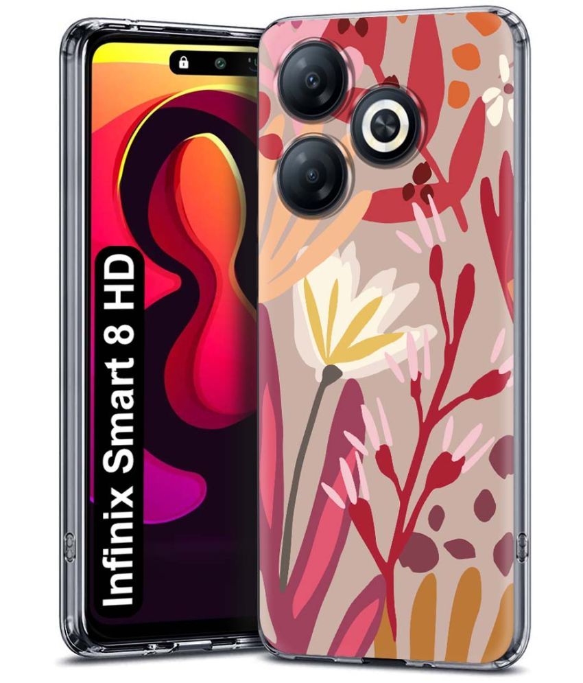     			NBOX Multicolor Printed Back Cover Silicon Compatible For Infinix Smart 8 HD ( Pack of 1 )