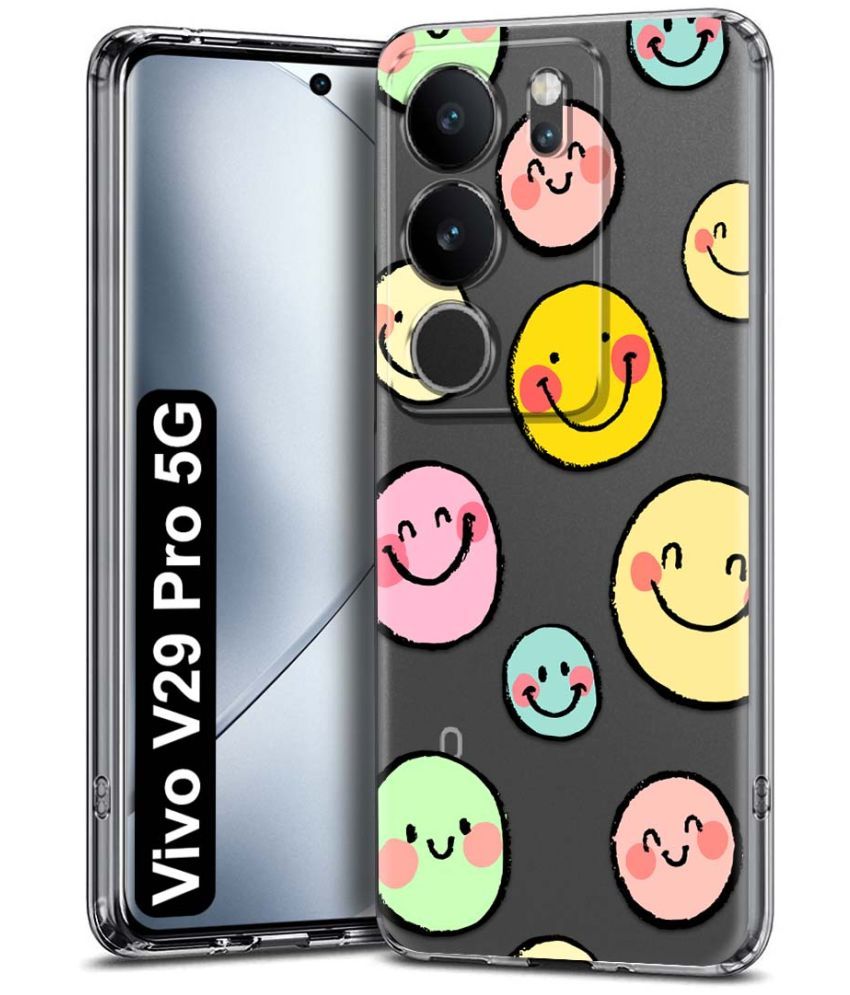     			NBOX Multicolor Printed Back Cover Silicon Compatible For Vivo V29 Pro 5G ( Pack of 1 )