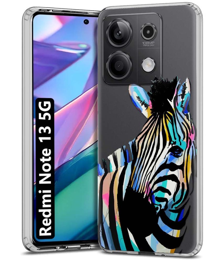     			NBOX Multicolor Printed Back Cover Silicon Compatible For Redmi Note 13 5G ( Pack of 1 )