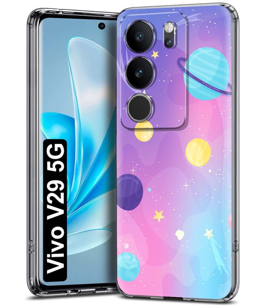     			NBOX Multicolor Printed Back Cover Silicon Compatible For Vivo V29 5G ( Pack of 1 )