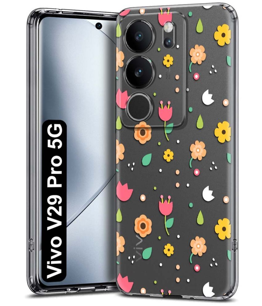     			NBOX Multicolor Printed Back Cover Silicon Compatible For Vivo V29 Pro 5G ( Pack of 1 )