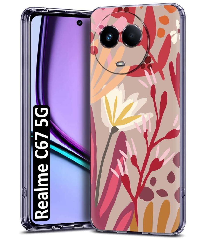     			NBOX Multicolor Printed Back Cover Silicon Compatible For Realme C67 ( Pack of 1 )