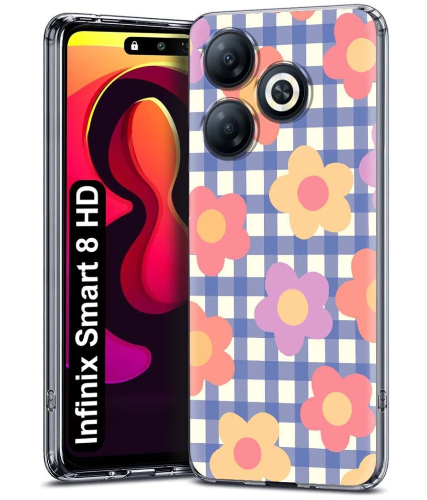     			NBOX Multicolor Printed Back Cover Silicon Compatible For Infinix Smart 8 HD ( Pack of 1 )