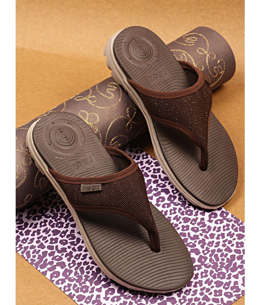     			Neoz Brown Women's Flip Flop