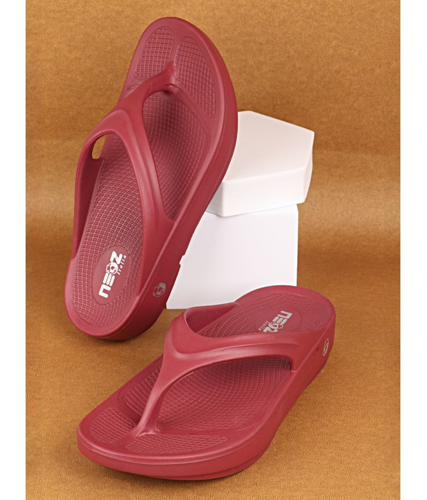     			Neoz Maroon Women's Flip Flop