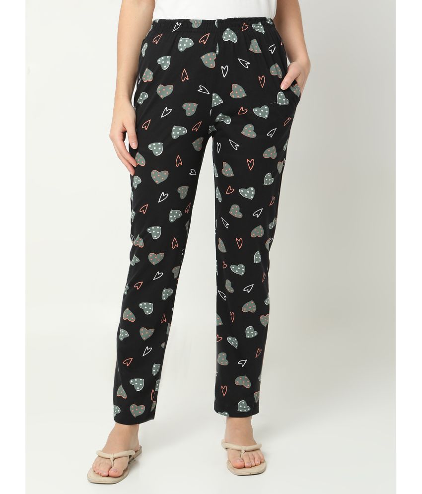     			Smarty Pants Black Cotton Women's Nightwear Pajamas ( Pack of 1 )