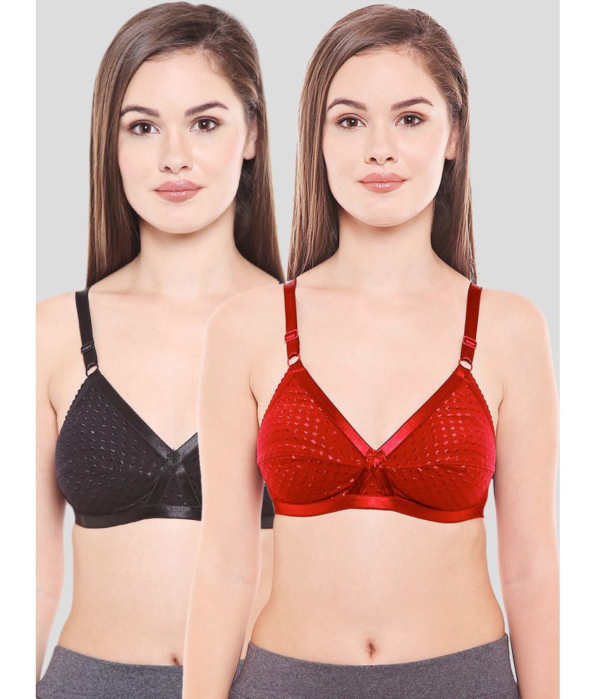     			Bodycare Multicolor Cotton Blend Non Padded Women's Everyday Bra ( Pack of 2 )
