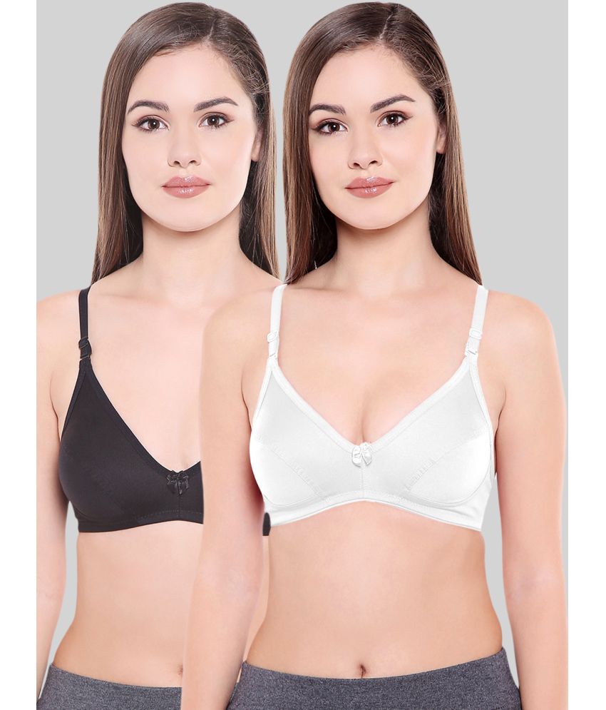     			Bodycare Multicolor Cotton Blend Non Padded Women's Everyday Bra ( Pack of 2 )